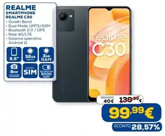 Euronics Realme Smartphone Realme C30 offerta