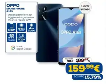 Euronics Oppo Smartphone A16S offerta
