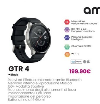 Euronics Amazfit GTR 4 offerta