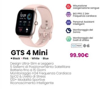 Euronics Amazfit GTS 4 Mini offerta