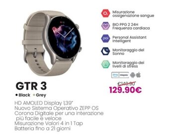 Euronics Amazfit GTR 3 offerta