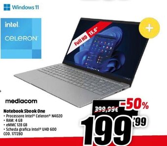 MediaWorld Mediacom Notebook Sbook One offerta