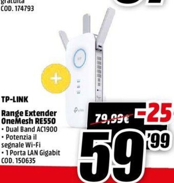 MediaWorld TP-Link Range Extender OneMesh RE550 offerta