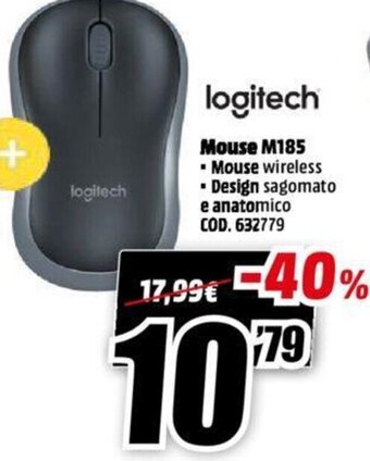MediaWorld Logitech Mouse M185 offerta