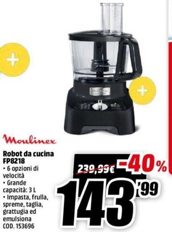 MediaWorld Moulinex Robot da Cucina FP8218 offerta