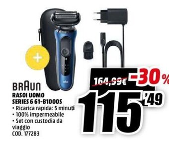 MediaWorld Braun Rasoi Uomo Series 6 61-B1000S offerta