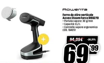 Rowenta Ferro da Stiro Verticale Access Steam Force DR8270