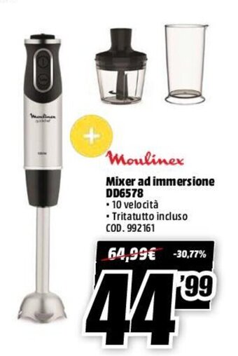 MediaWorld Moulinex Mixer Ad Immersione DD6578 offerta