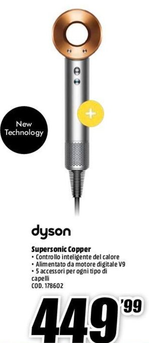 MediaWorld Dyson Supersonic Copper offerta