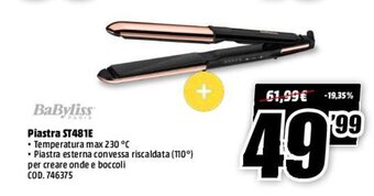 MediaWorld Babyliss Piastra ST481E offerta