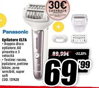 MediaWorld Panasonic Epilatore EL7A offerta