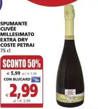 Il Gigante Coste Petrai Spumante Cuvée Millesimato Extra Dry 75 cl offerta