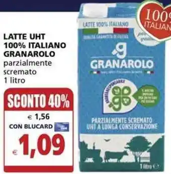 Il Gigante Granarolo Latte UHT 100% italiano parzialmente scremato 1 L offerta