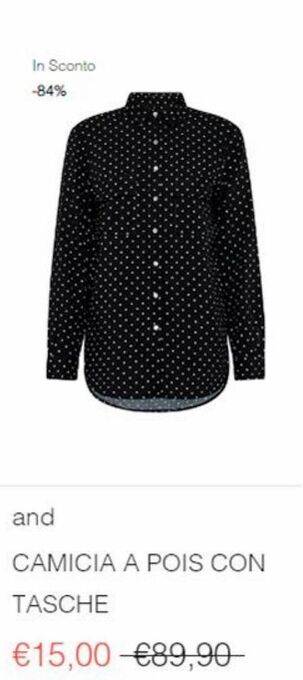 And Camicie Camicia manica lunga offerta
