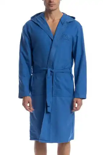 Kappa accappatoio uomo donna in microfibra sport - blu