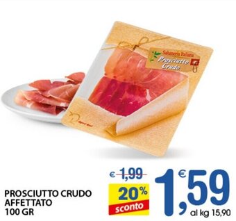 Qui Discount Prosciutto Crudo Affettato 100 gr offerta