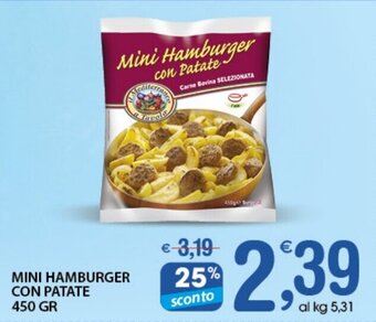 Mini Hamburger con Patate 450 gr