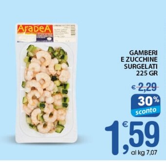 Qui Discount Gamberi e Zucchine Surgelati 225 gr offerta