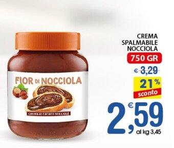 Qui Discount Crema Spalmabile Nocciola 750 gr offerta