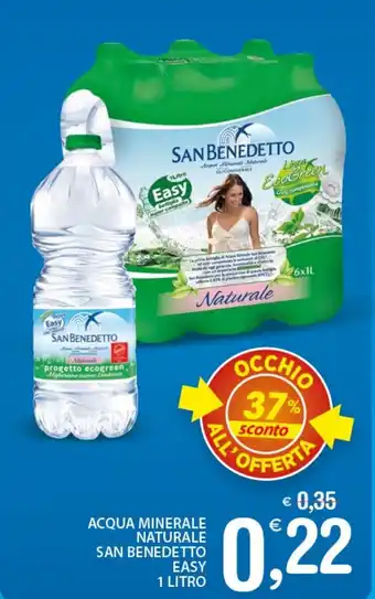 Qui Discount San Benedetto Easy Acqua Minerale Naturale 1 litro offerta