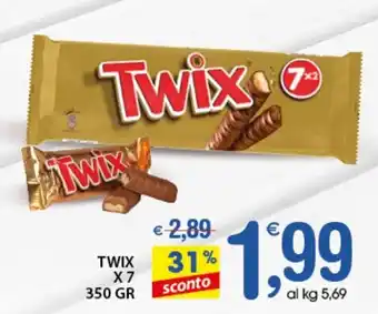 Qui Discount Twix x 7 350 gr offerta
