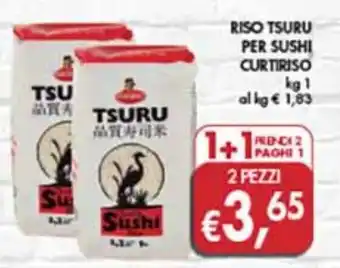 Coal City Tsuru Riso Per Sushi Curtiriso 1 kg 2 pezzi offerta
