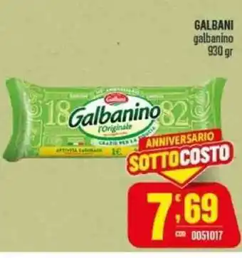 Gruppo di Palo Galbani Galbaninp 930 gr offerta
