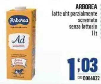 Gruppo di Palo Arborea Latte uht Parzialmente scremato senza lattosio 1 lt offerta