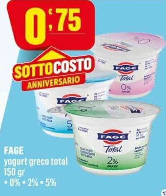 Gruppo di Palo Fage Yogurt Greco Total 150 gr offerta