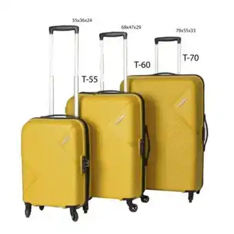 American tourister - trolley 4 ruote in polipropilene con combinazione tsa