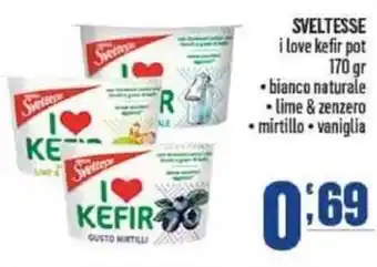 Sveltesse i Love Kefir pot bianco naturale/lime & zensero/mirtillo/vaniglia