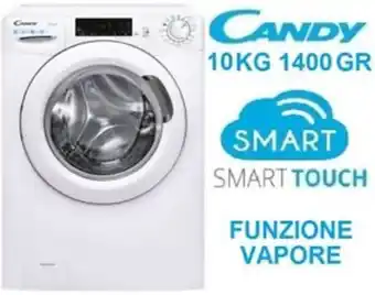 eBay Lavatrice 10 kg 1400 giri cl.e(a+++) smart vapore candy css1410te/1-11 offerta