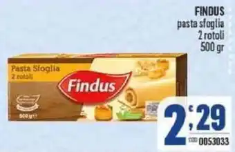 Gruppo di Palo Findus Pasta Sfoglia 2 Rotoli 500 gr offerta