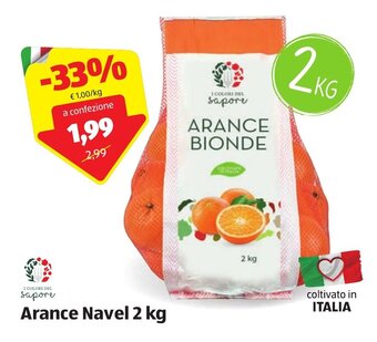 ALDI Arance Navel 2 kg offerta