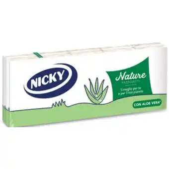 PiùMe Nicky fazzoletti 10 pacchi da 9 fazzoletti 4 veli nature con aloe vera offerta
