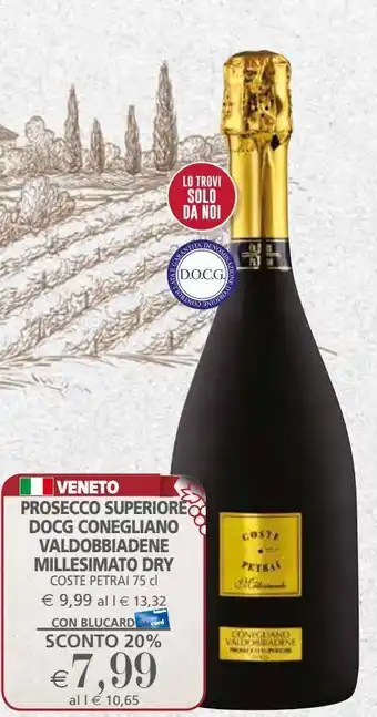 Il Gigante Prosecco superiore docg conegliano valdobbiadene millesimato dry offerta