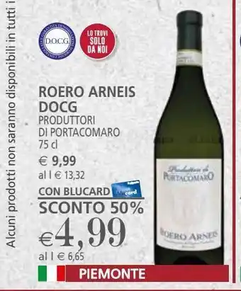 Il Gigante Roero arneis docg 75cl offerta