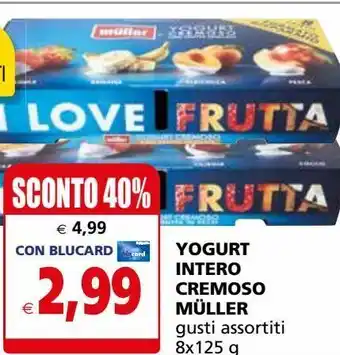 Il Gigante Yogurt intero cemoso muller 8x125g offerta