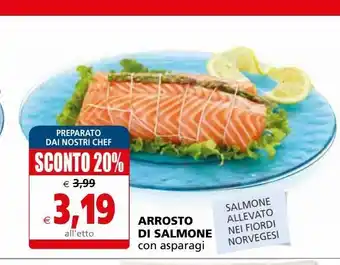 Il Gigante Arrosto di salmone con asparagi offerta