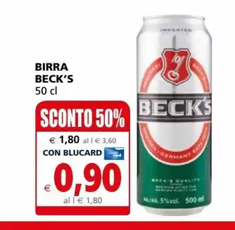 Il Gigante Birra beck's 50cl offerta