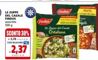 Il Gigante Le zuppe del casale findus 500g offerta