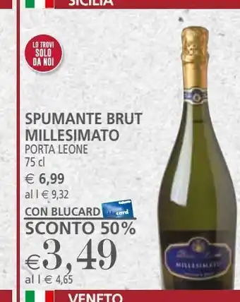 Il Gigante Spumante brut millesimato 75cl offerta