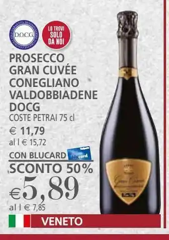 Il Gigante Prosecco gran cuvée conegliano valdobbiadene docg 75cl offerta