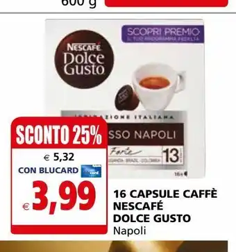 16 capsule caffè nescafè dolce gusto napoli