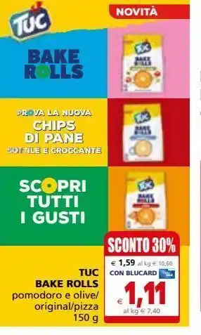 Il Gigante Tuc bake rolls 150g offerta