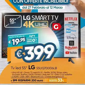 Il Gigante Tv led 55'' lg offerta