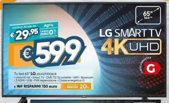 Il Gigante Tv led 65'' lg offerta