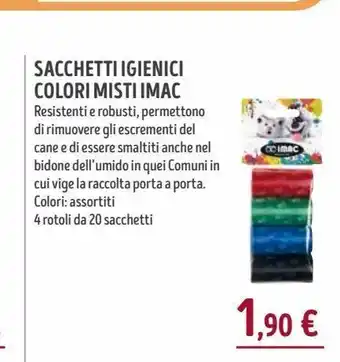 Sacchetti igienici color misti imac