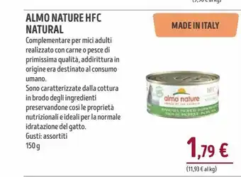 Il Gigante Almo nature hfc natural 150g offerta