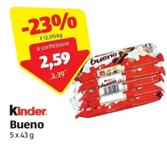 ALDI Kinder Bueno 5 x 43 g offerta